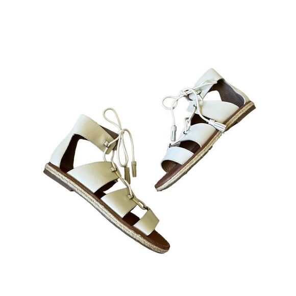 Lucky Brand Dristel Gladiator Sandal size 8.5 Cream Leather - Picture 3 of 12